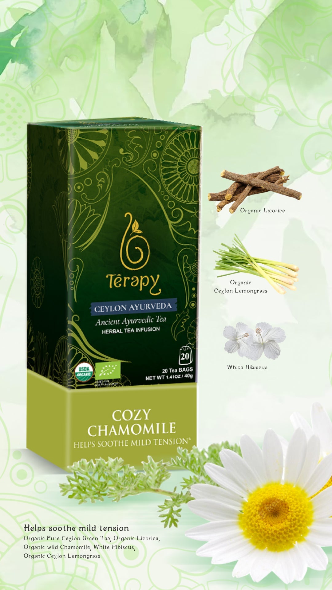 Cozy Chamomile Tea - Relaxing Herbal Blend for Stress Relief USA (8628314308929)